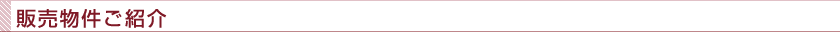 販売物件のご紹介